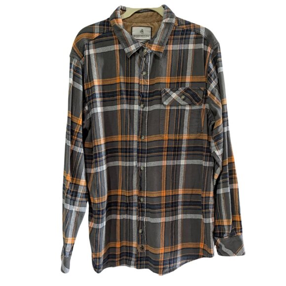 Legendary Whitetails Men's Buck Camp Flannel Shirt, Brown Plaid, XL, Long Sleeve - Picture 1 of 16